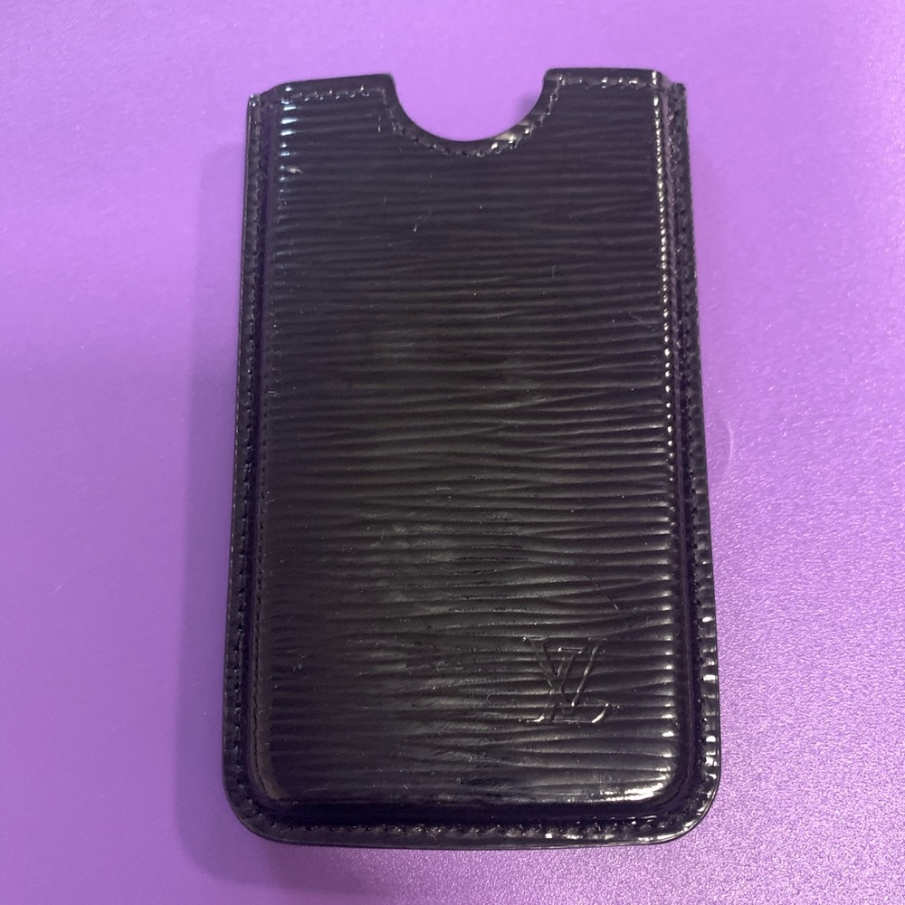 Louis Vuitton black Epi leather phone / card case